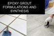 Epoxy grout formulation synthesis and applications